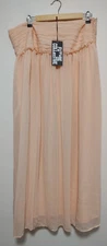 Future Collective Pink Crepe Side Zip Lined Maxi Skirt Size XL