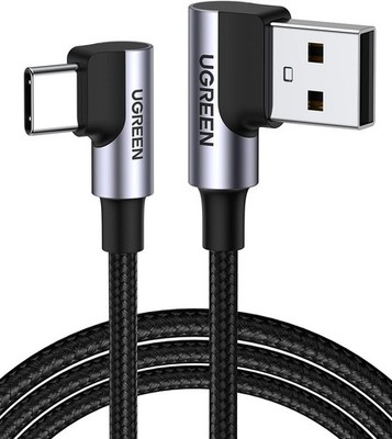 UGREEN USB to USB C Cable 90 Degree USB C Fast Charging Cord Compatible with iPh