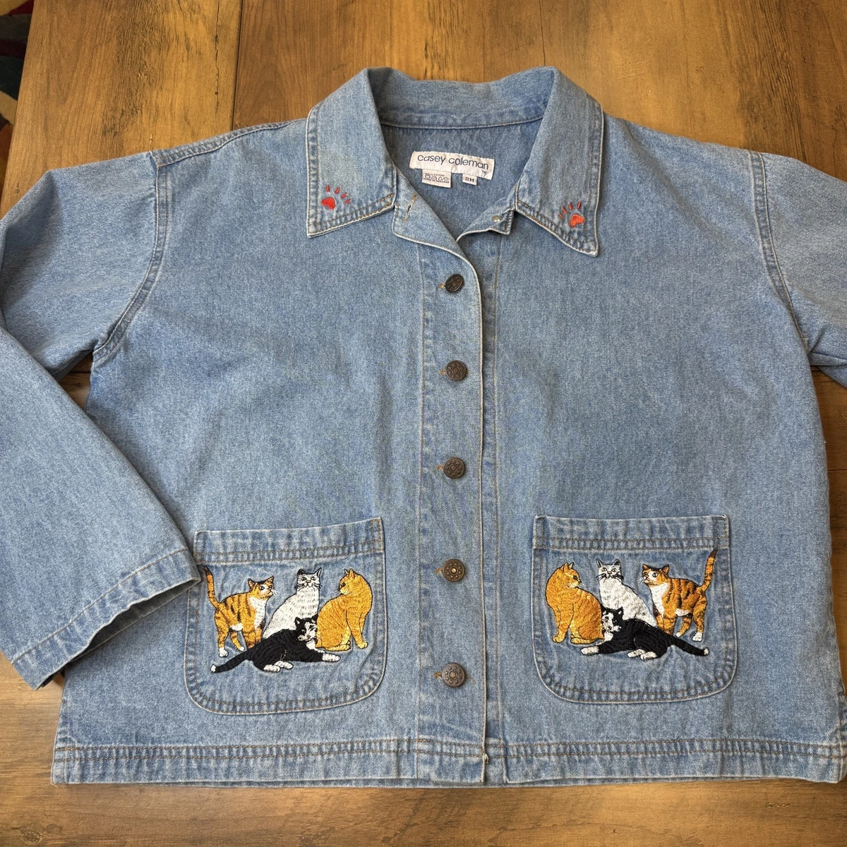 Chemise Brodée Casey Coleman Taille 2XL - Bleu, Manches Longues