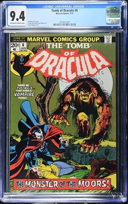 Tomb of Dracula #6 CGC 9.4 (1973) Neal Adams Cover Marvel Comics