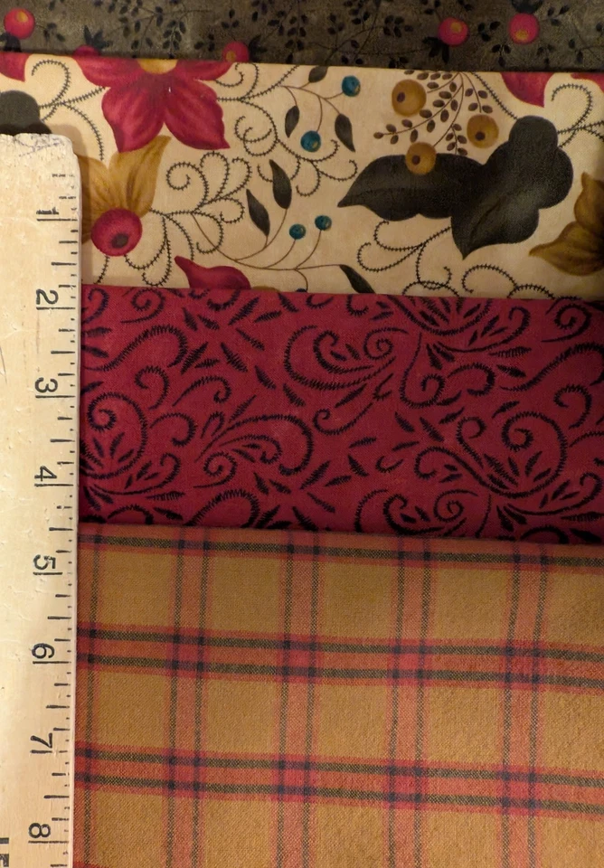 Moda Sandy Gervais Friendly Folk Cotton Quilt Fabric 5 Yds Plus 6 Half Yd Pieces - Image 3 of 4