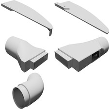 Cappa Aspirazione Polvere per Sega Banco Bosch GTS 10 XC Attacco Tubo 50mm 3D
