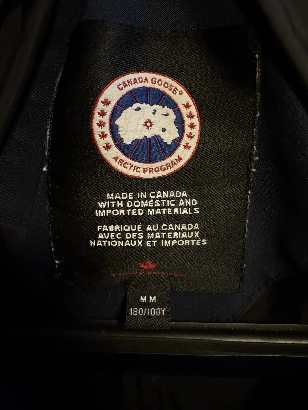 Canada Goose Carson Parka Atlantic Navy Men's M Fur Trim - product detail image 4