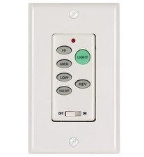 UC9051T 3 Speed Ceiling Fan Wall Control Replacement, Fan Speed, Light Contro...