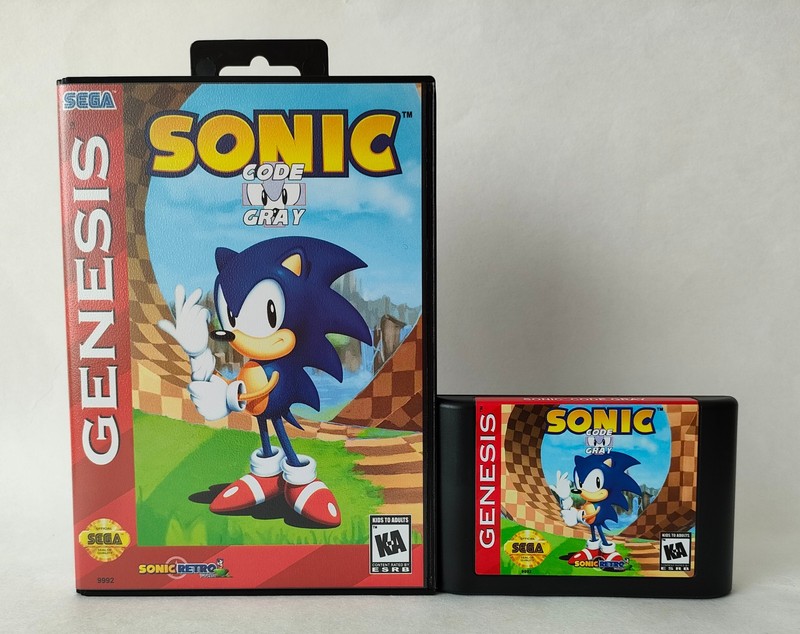 Sonic The Hedgehog Code Gray Sega Genesis/Mega Drive