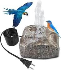 Bird Bath Fountain Bubble Fountain Outdoor Rock Water Fountain Rock with Electri