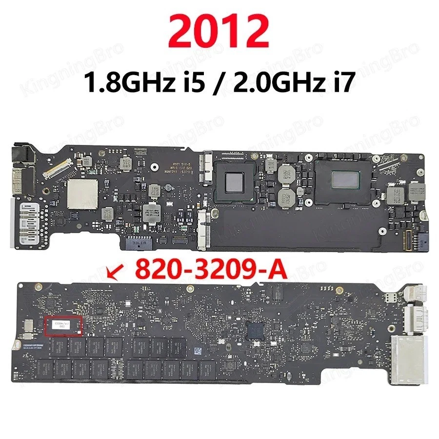 A1466 A1369 MacBook Air 13" Logic Board i5 i7 4GB 8GB 2010–2017 Motherboard - Image 3 of 4