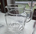 Vtg Federal Glass Square Pitcher Star Starburst Juice Water Milk Lemonade DECOR