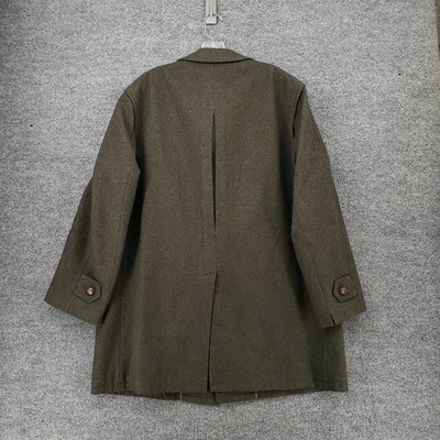 Lodenfrey Jacket Mens 50 Green Long Sleeve Overcoat Wool Button