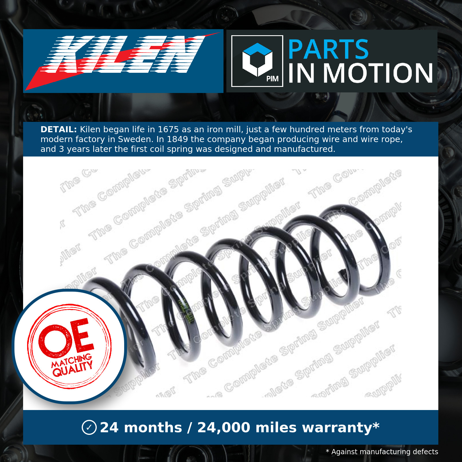 Coil Spring Rear 53259 Kilen Suspension 1423077 Genuine Top Quality Guaranteed
