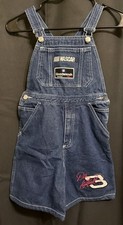 Vtg Boys Sz 7 Dale Earnhardt NASCAR denim shortalls Overalls Goodwrench Service