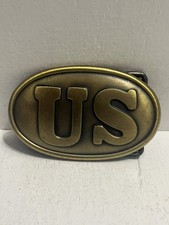 - Belt Buckle Civil War Union Themed Oval US Military Soldier New