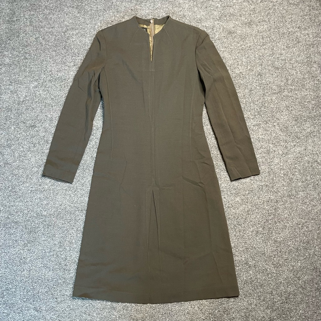 strapless open back dress Elegant olive off-the-shoulder silk maxi dress main image 0