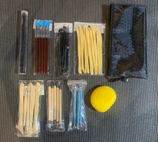 Set of 36 Clay Sculpting Tools Wooden Handle Pottery Carving Tool Kit