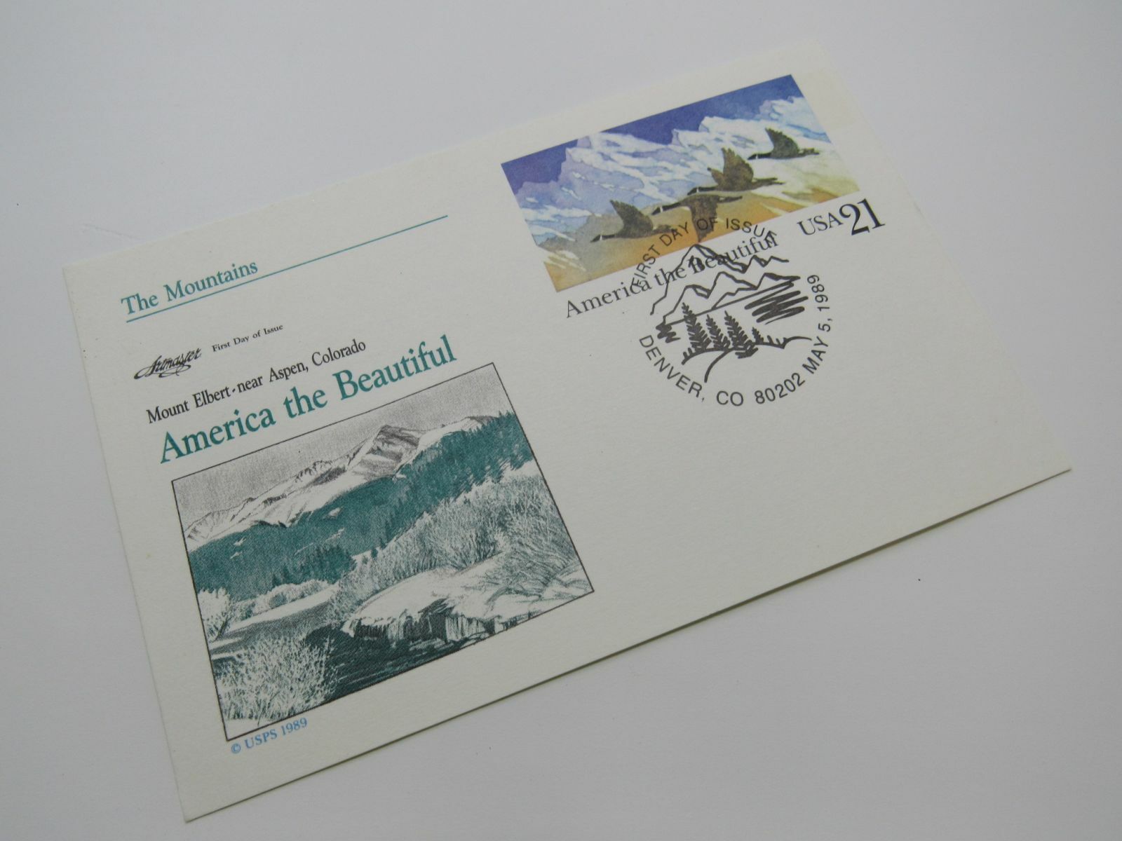 USPS Scott UX131 21c America The Beautiful Mountains First Day of Issue