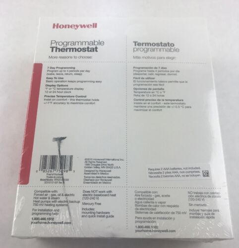 Honeywell Programmable Thermostat RTH221B 4 Period Programmable Per Day - Picture 2 of 2