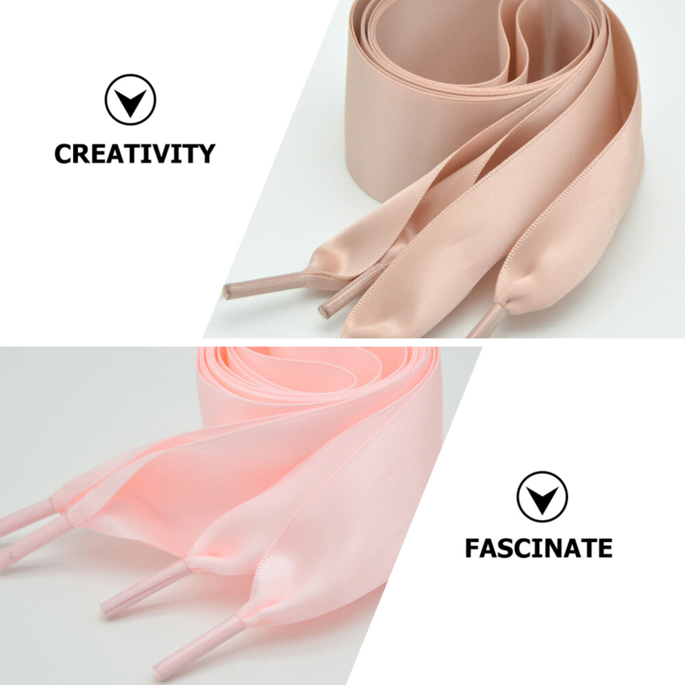 APL 6 paia lacci larghi lacci a nastro lacci piatti decorazione scarpe lacci raso