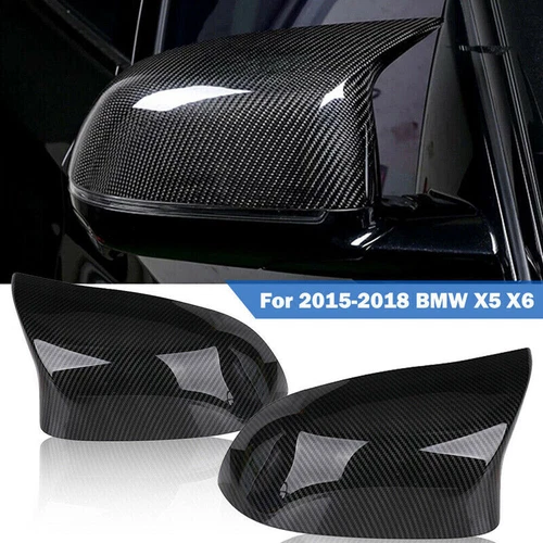 For BMW X5 F15 X6 F16 28i 35i 14 -18 Carbon Fiber M Style Side Mirror Cover Caps
