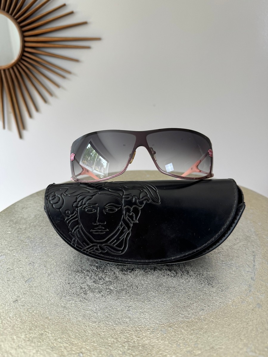VERSACE Pink Vintage Shield Sunglasses