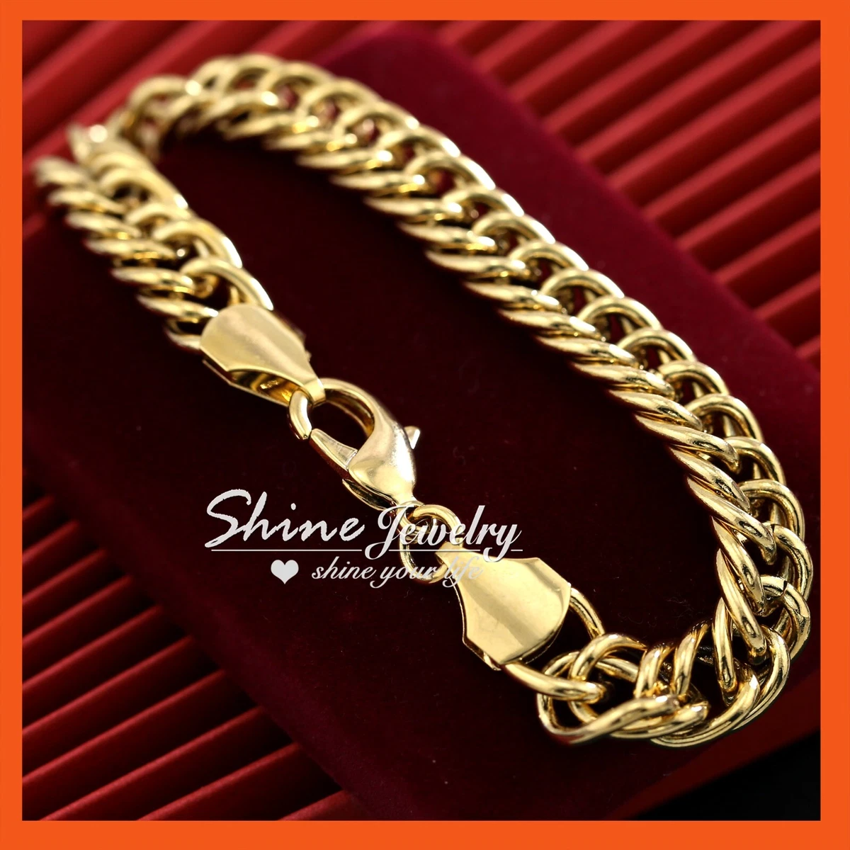 Double curb cheap chain bracelet