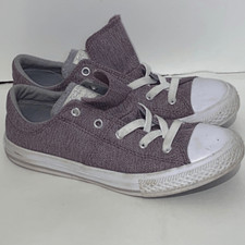 Converse All Star Girl's Maddie Low Top purple White Sneakers Sz 3.5