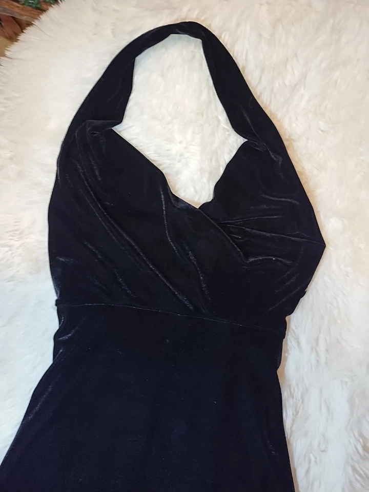 Maxi Vestido BCBG Talla 6 Generación Fruncido Encaje Inserto Largo Negro Etiqueta NUEVO Foto 3 de 4