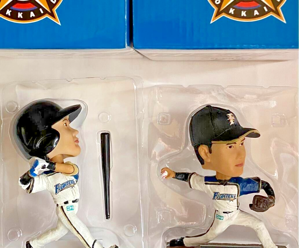 Shohei Ohtani Bobbleheads Set of 2 Batter & Pitcher Nippon Shohei Ohtani Bobbleheads Set of 2 Batter & Pitcher Nippon