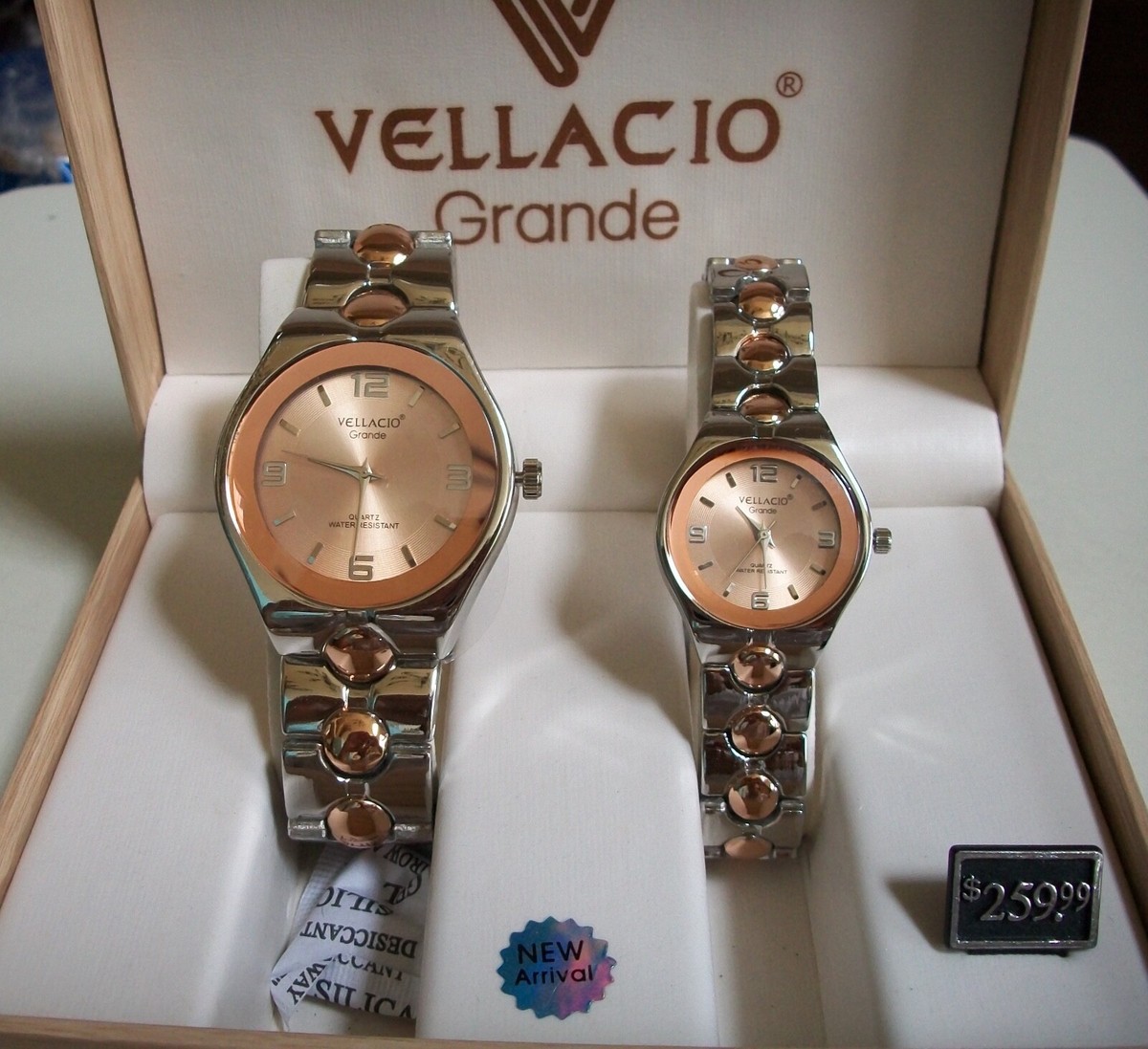 Vellacio his and her boxed fashion dressy/casual wrist watch  display picture 1