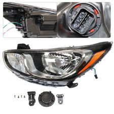 Left Driver Side Headlight for 2012 2013 2014 Hyundai Accent Halogen Headlamp