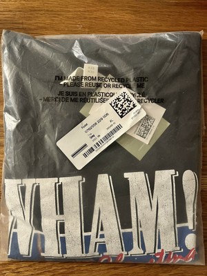 H&M WHAM! Womens Dark Grey T Shirt Size XL AW2022 Christmas Fast - Main Image