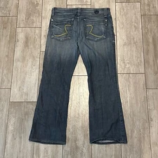 Rock & Republic Mens Henlee Bootcut Button Fly Jean Size 38x31 Faded Distressed