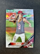 2016 Topps Chrome First Pitch Nina Agdal RC Rookie Card Refractor Angels