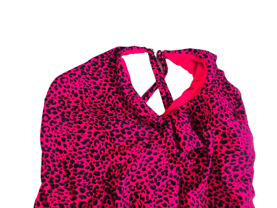 3348 Juicy Couture Traje de Baño de Una Pieza Baño Entrecruzado Estampado de Animales Grandes Foto 3 de 4