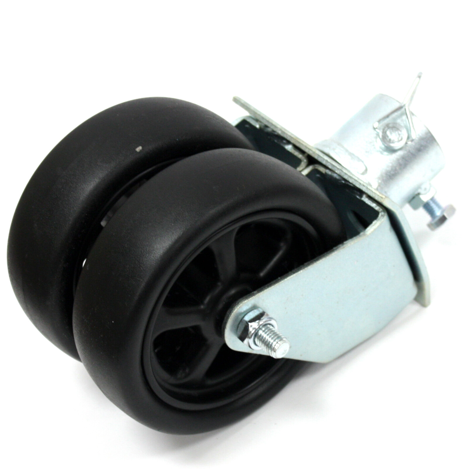 Dual 6" Trailer Jack Wheel Caster Wheels 2000lbs fits Any 2" Diameter
