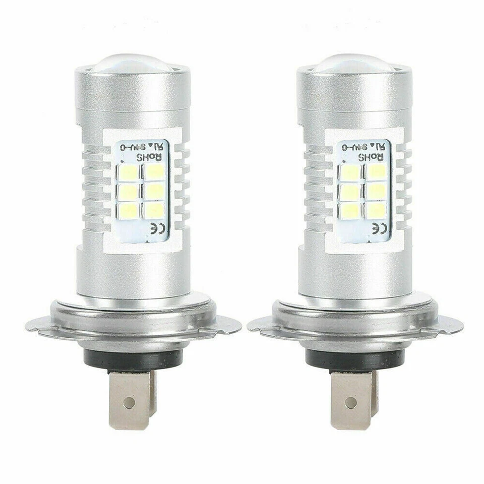 2x H7 LED White Fog Light Bulbs For 2008-11 Mercedes Benz C300 C350 C63 AMG W204 - Image 3 of 4
