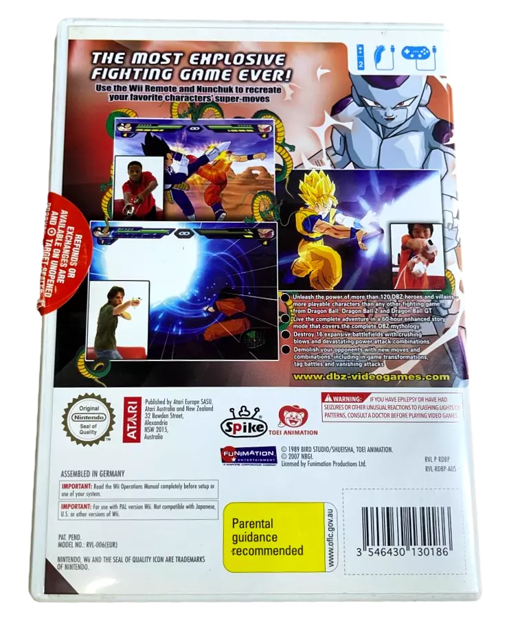 Dragon Ball Z Budokai Tenkaichi 2 Nintendo Wii PAL Shop Sealed