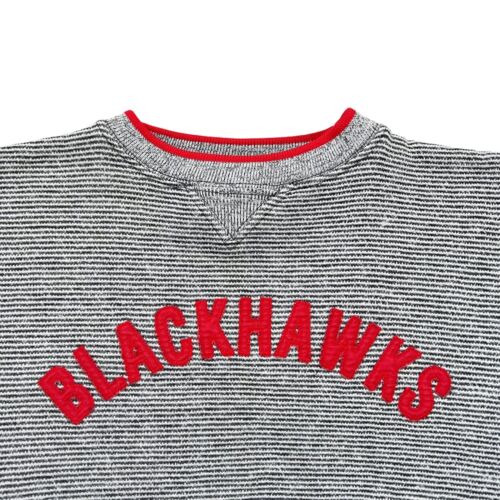 Vintage 90s Chicago Blackhawks Striped Sweatshirt Youth XL (18-20) - Fits Women - Picture 1 of 6