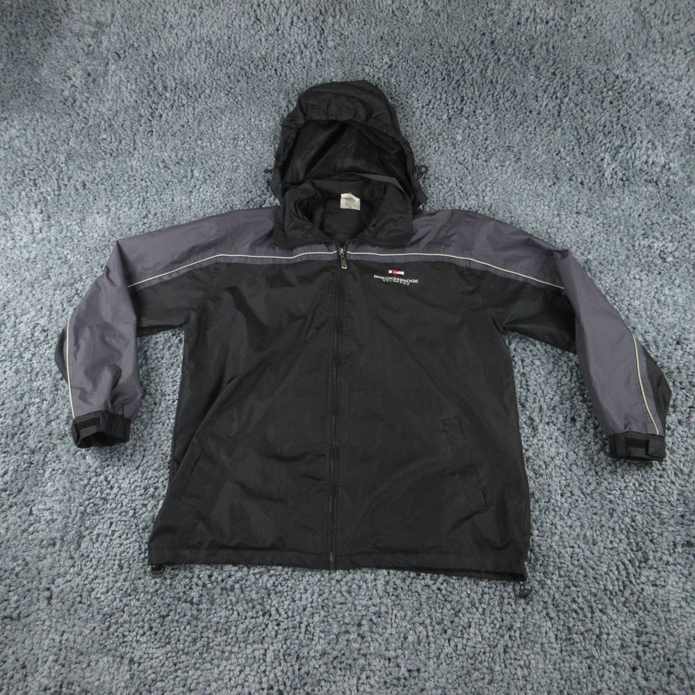 GoGo Sports Jacket Mens Extra Large Black Long Sleeve Hooded Zip