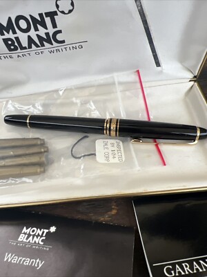 Meisterstuck Mont Blanc 14k Gold 4810 Black Fountain Pen with Case