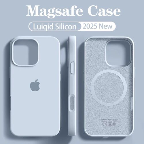 Original Liquid Silicone For Apple Magsafe iPhone 16 15 14 13 12 Pro Max Plus - Photo 9 sur 34