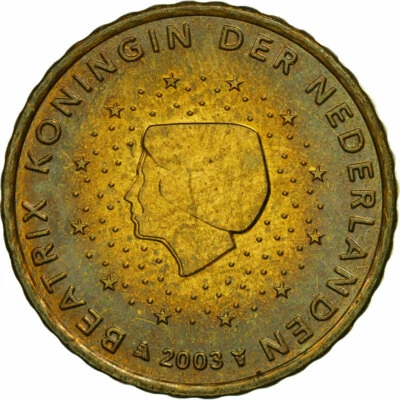 [#461415] Niederlande, 10 Euro Cent, 2003, UNZ, Messing, KM:237 - Bild 1 von 2