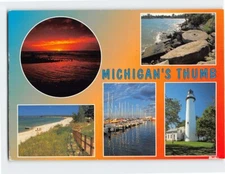 Postcard Michigan "Thumb" Area Along the Shore of Lake Huron USA