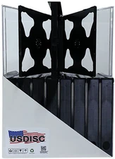 USDISC CD Jewel Cases Chubby 24mm, Quintuple 5 Disc (Black) Lot