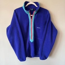 Vintage 80s Patagonia Fleece Pile 1/2 Zip Pullover Sweater Jacket Medium