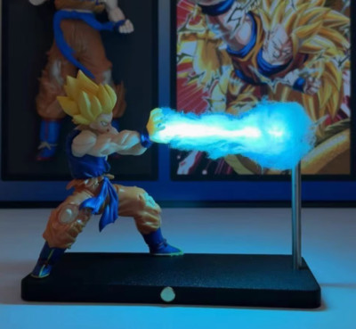 Dragon Ball Z Goku Kamehameha Magnetic Touchs Night Light - Levitating Desk Lamp