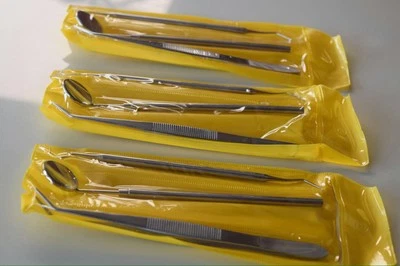 SLAKE IMPEX 90 Instruments Basic Dental Set Mirror Explorer Probe Pliers Good Quality