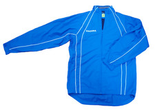 Diadora Youth Large Blue Front Zip Soccer Jacket w-Hidden Hood   Sz YL