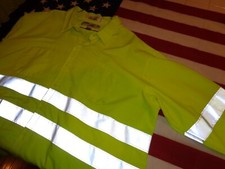 WOW 30 OFF UNIFIRST HI VIS CLASS 3 REFLECTIVE WORK SHIRT.
