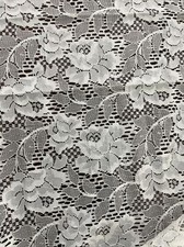 Lace Ivory Rose Floral Pattern 106" x 106 Fabric