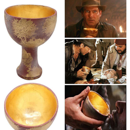 Indiana Jones Holy Grail Cup Decor Resin Crafts For Halloween Role-Playing Pr GF - Afbeelding 1 van 7
